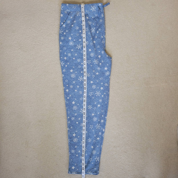 Merry Lane Size XXL Let It Snow 2 Pc PJ Set Snowflake Print Elastic Waist Blue - Picture 14 of 16
